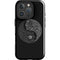 Liquid Blue Yin Yang Music Skulls iPhone 16 Pro Impact Case